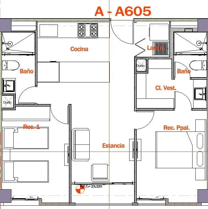 Departamento en renta zona Virreyes! 1 Rec 2 Baños 2 autos A/A y persianas incluidas — foto 6
