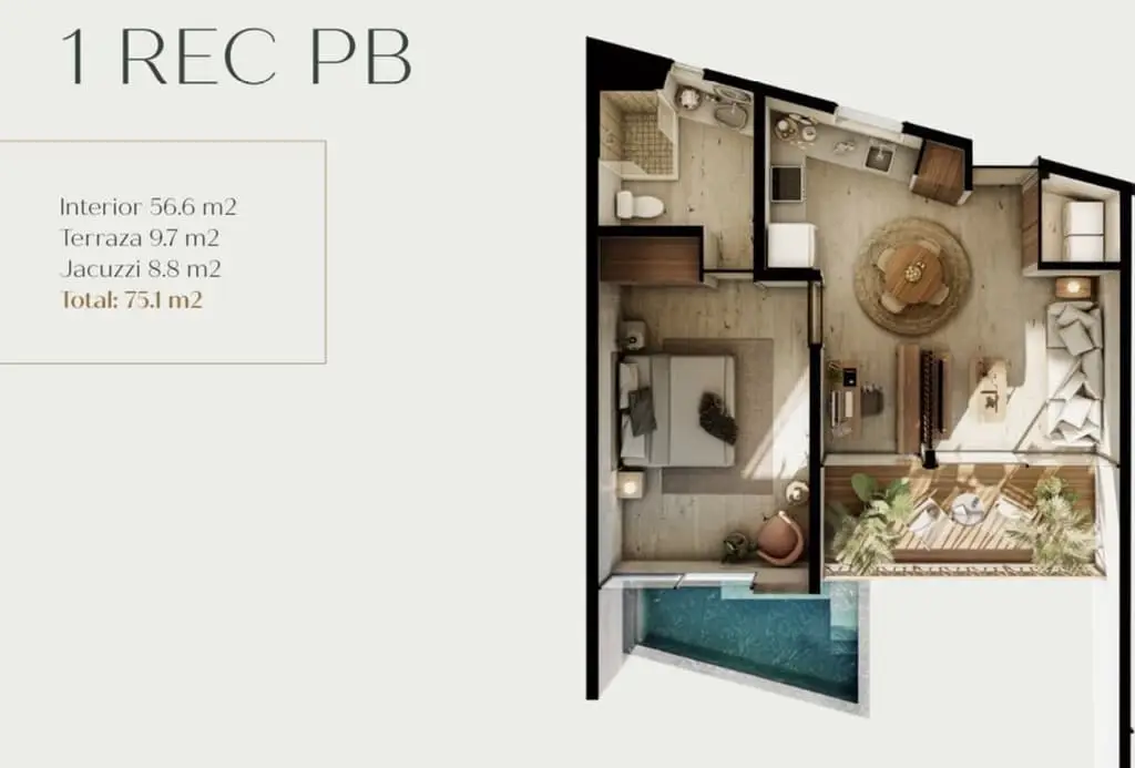 Departamento en Venta en Tulum "Waye" — foto 4