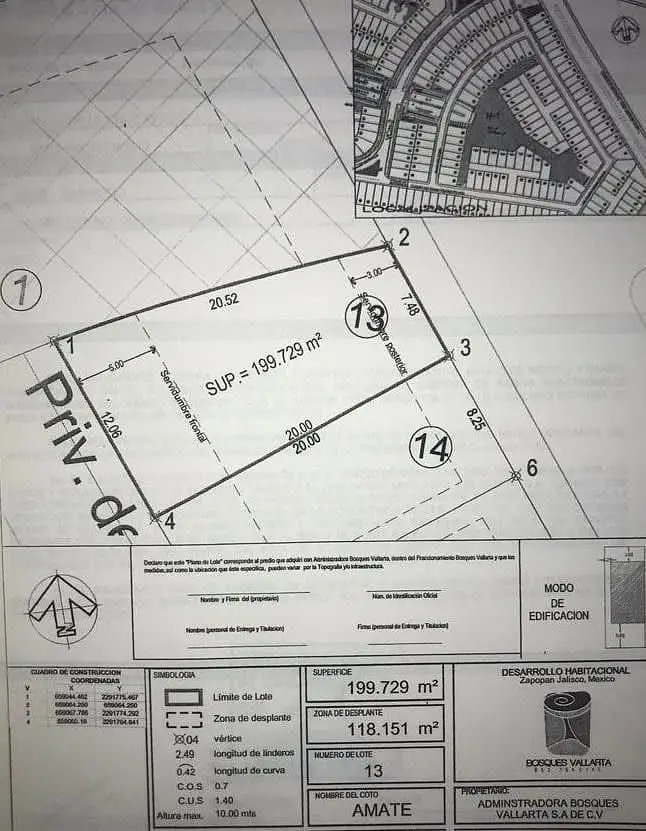 Terreno en Venta dentro de coto en Bosques Vallarta