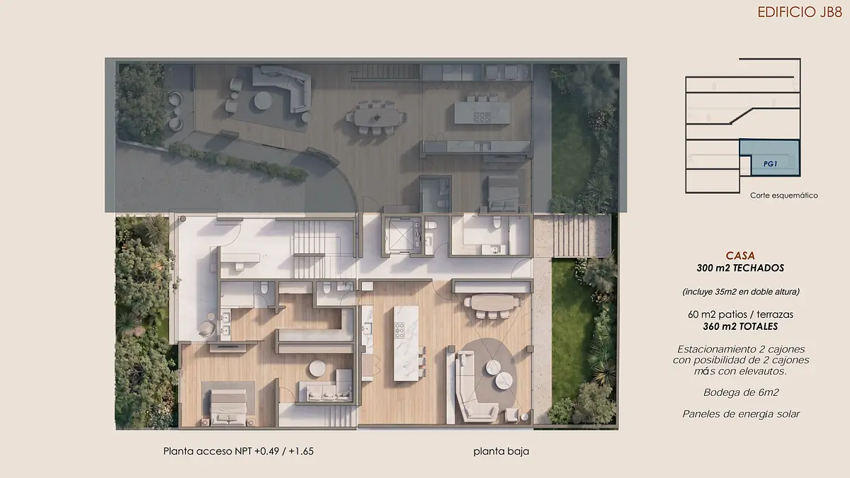Residencias de autor con dobles alturas, terrazas y jardines privados — foto 12