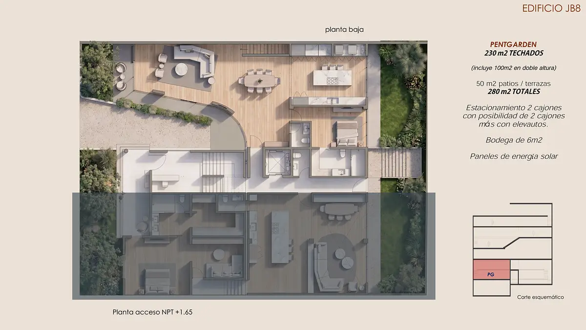 Residencias de autor con dobles alturas, terrazas y jardines privados — foto 7