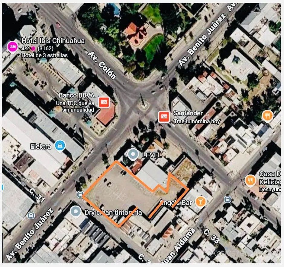 Terreno de 625 M2 en Esquina en Zona Centroen Renta