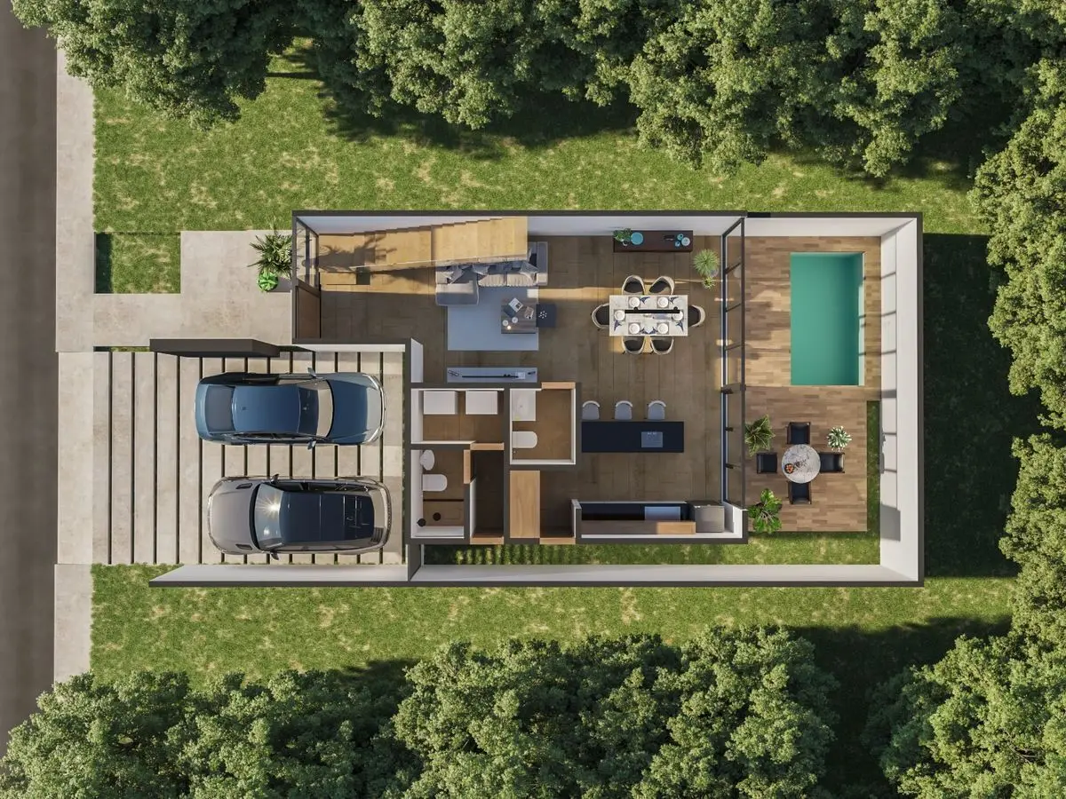 Residencial Altozano Mérida con alberca, 2 plantas — foto 3