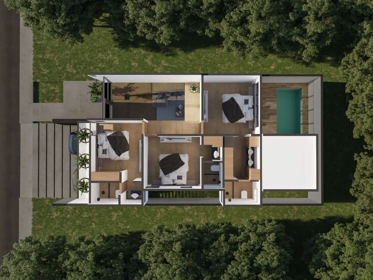 Residencial Altozano Mérida con alberca, 2 plantas — foto 4