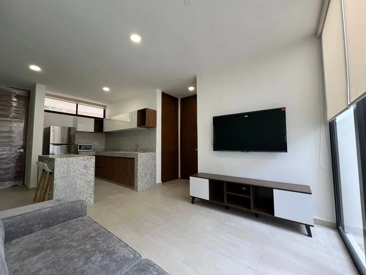 Departamento amueblado, con amenidades, en Privada "Seremos" Dzytiá