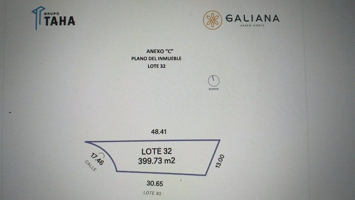 Terreno en privada Galiana Paseo Norte | 399.73 m² con amenidades. — foto 3
