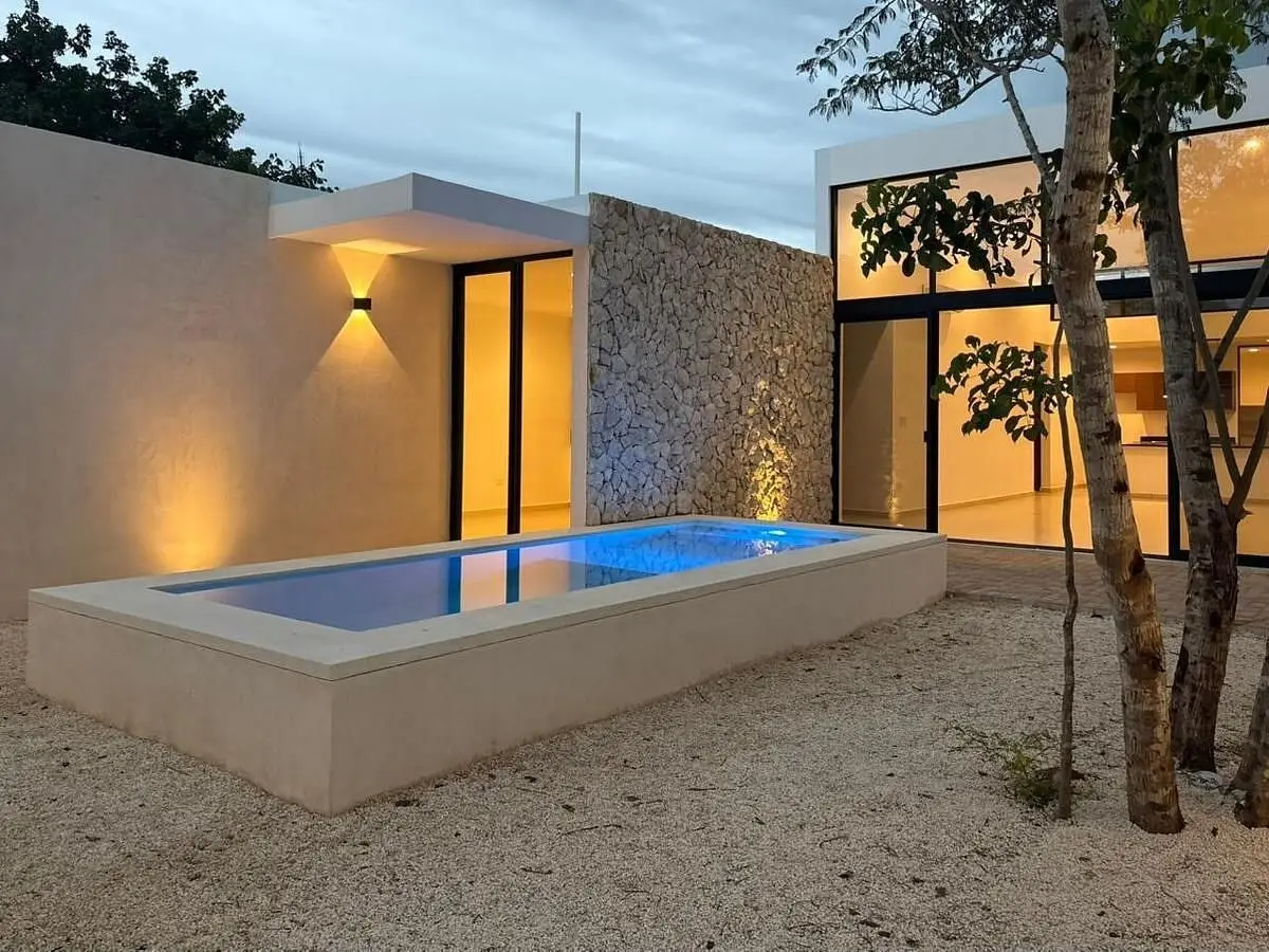 Casa en preventa de 1 piso con P Solares, alberca en privada en Mérida Yucatán — foto 4