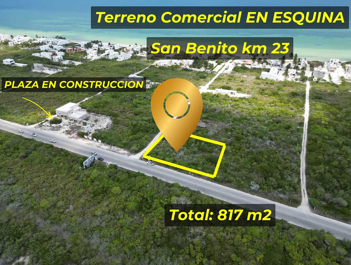 Terreno comercial con 50 m sobre avenida, en esquina. Playa San Benito km 23. — foto 4
