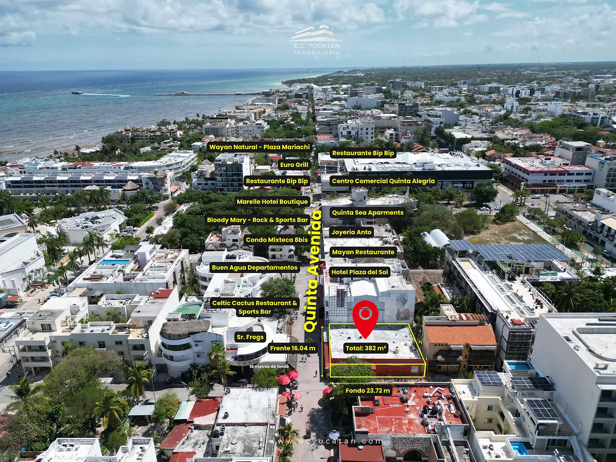 Terreno Comercial en Venta sobre Quinta Avenida – Playa del Carmen — foto 3
