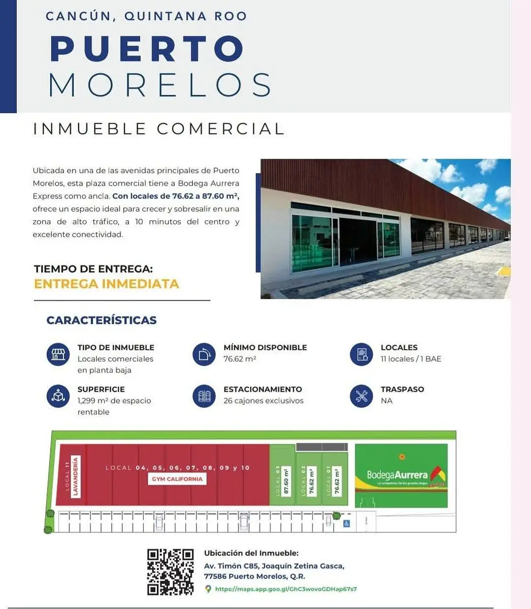 Puerto Morelos Local comercial