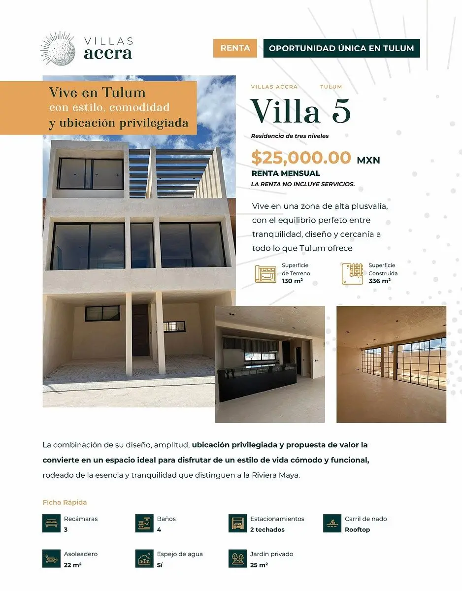 Casa en Renta en Tulum