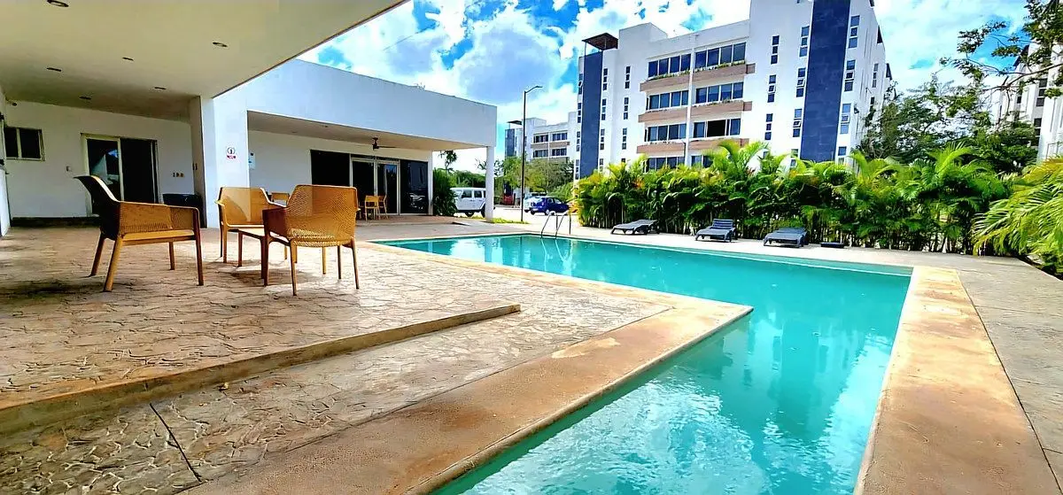 Renta departamento amueblado 2 Recamaras Cholul — foto 4