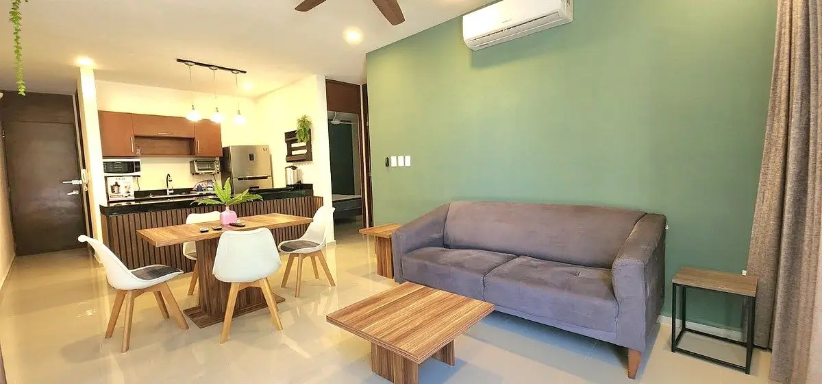 Renta Departamento Amueblado 2 Recamaras Planta Baja Temozón — foto 2