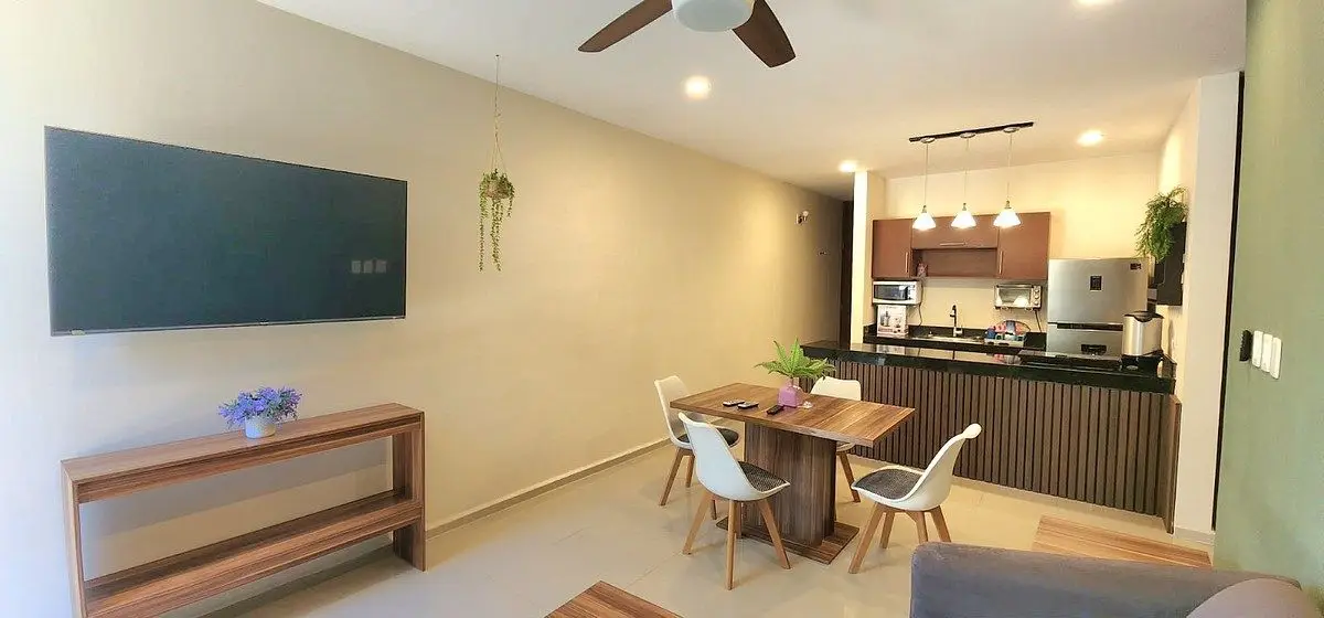 Renta Departamento Amueblado 2 Recamaras Planta Baja Temozón — foto 3