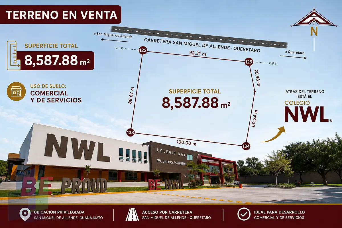 Terreno en venta sobre la carretera a San Miguel de Allende, a 800metros del acc — foto 2