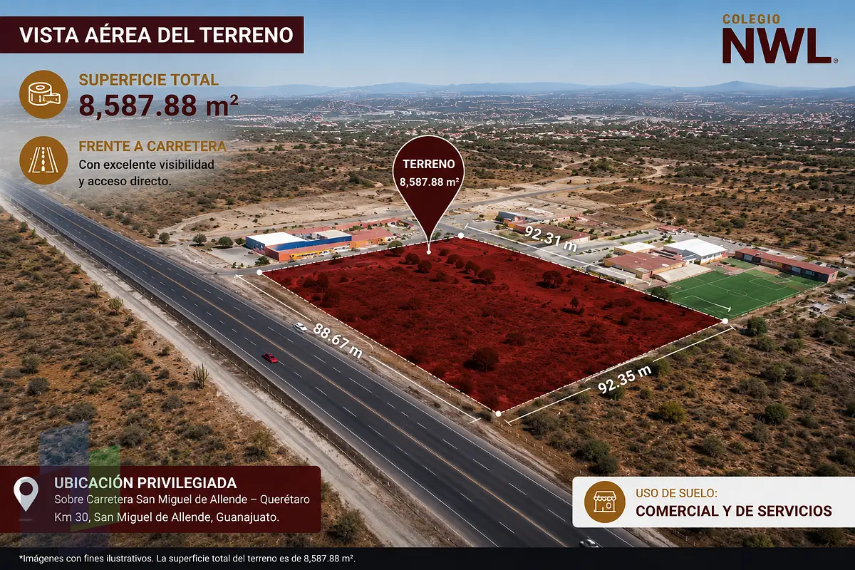 Terreno en venta sobre la carretera a San Miguel de Allende, a 800metros del acc — foto 3