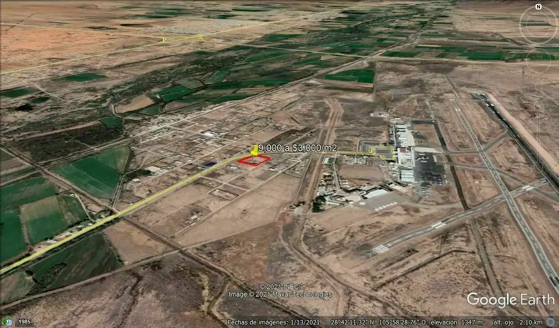 Terreno en venta sobre Juan Pablo II junto a Aeropuerto