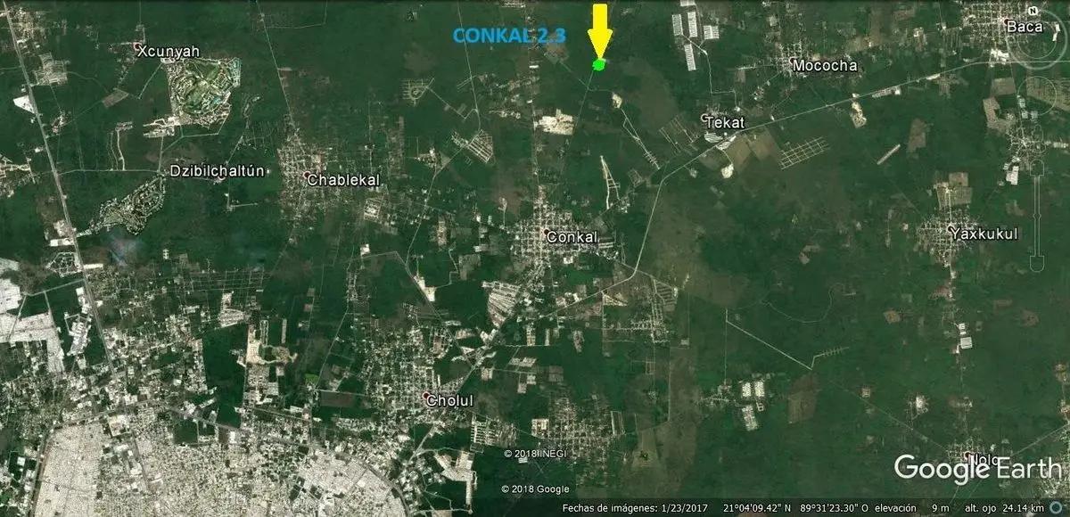 Terreno en Conkal 2.3 has — foto 2