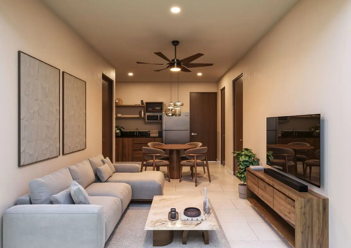 En Venta Departamento de 2 Recámaras en Ozalia, Temozón Norte — foto 2