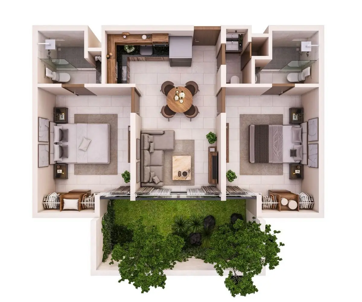 En Venta Departamento de 2 Recámaras en Ozalia, Temozón Norte — foto 6