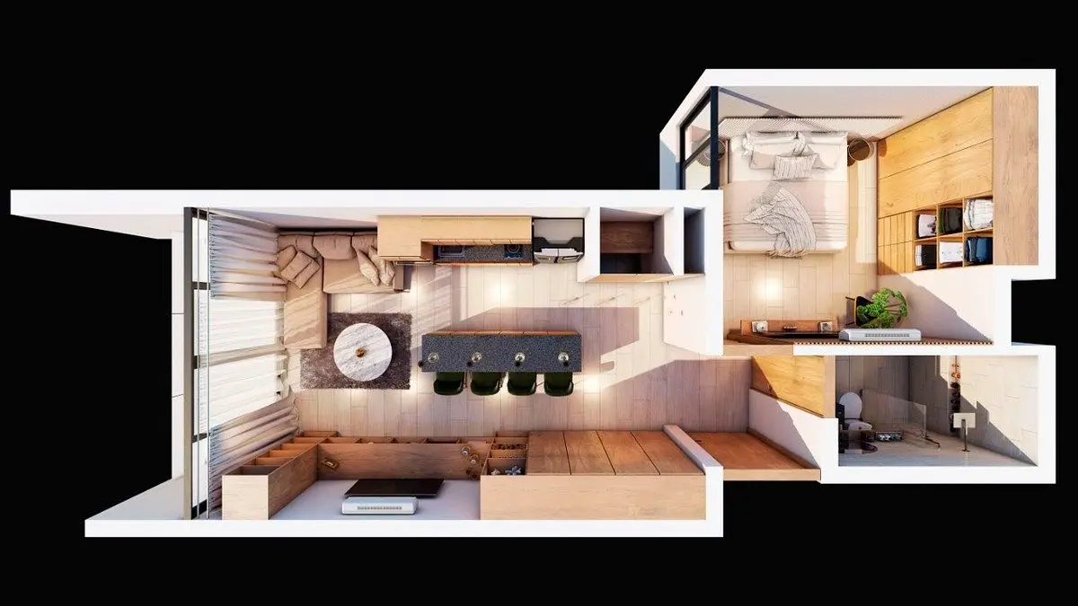 Departamento en Venta de una Habitación en Slaka, Santa Gertrudis Copo — foto 4