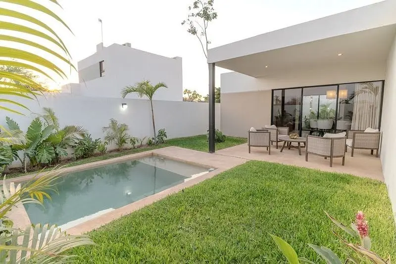 Casa de una Planta en Privada con Amenidades Ubicada en el Norte de Merida