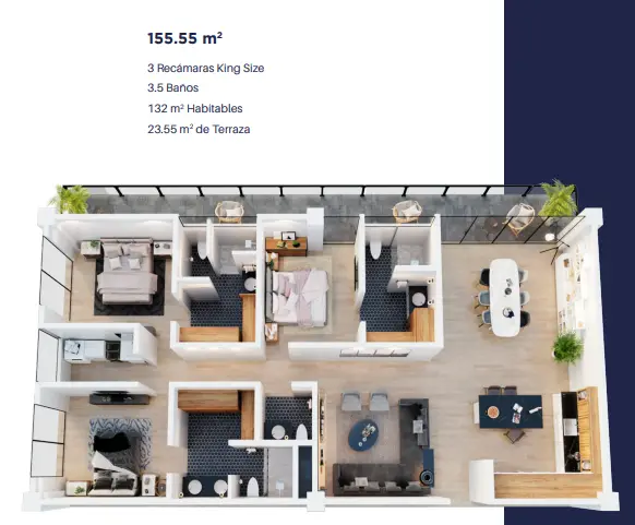 Departamento en Venta la Vista San Calixto Queretaro Rdv200223-275 — foto 4