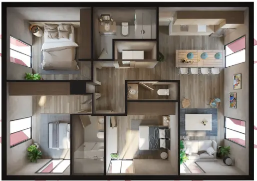 Departamentos en Venta Distrito Lago Carlota Corregidora Queretaro Rdv-Ae — foto 3