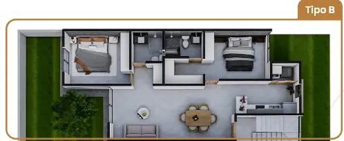 Departamento Tipo Loft en Venta en Residencial Unio en el Refugio — foto 3