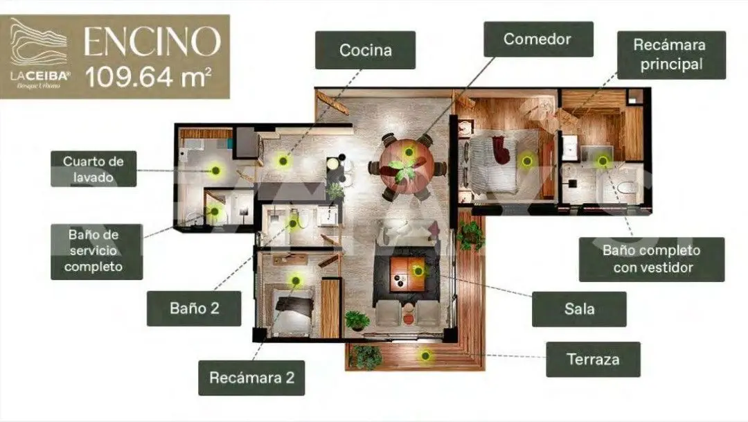 Renta Departamento el Campanario la Ceiba — foto 3