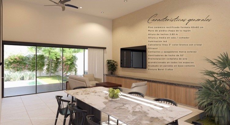 Casa de 1 Planta, 3 Recámaras y Alberca en Privada con Amenities en Cholul — foto 3