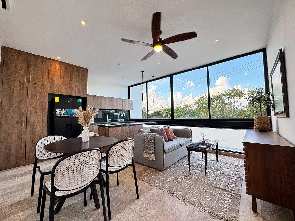 Departamento Amueblado con Páneles Solares y Amenities, en Renta | Temozón Norte
