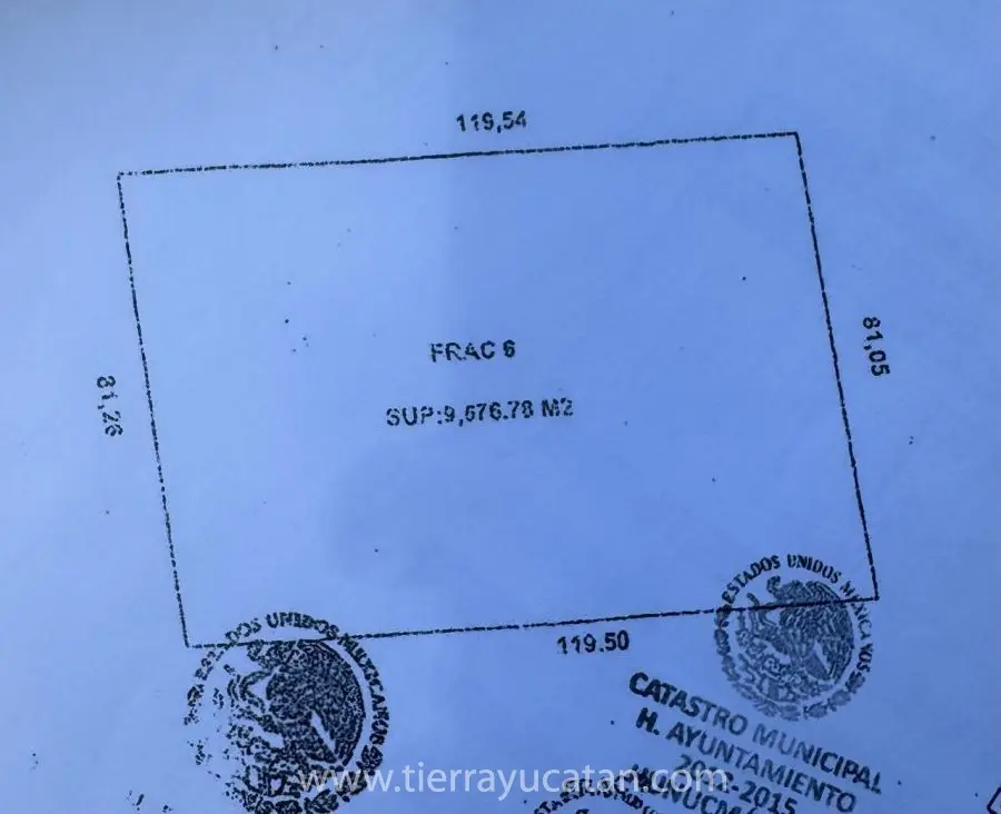 Terreno en Hunucmá Camino al Puerto de Sisal, de 9,676 M². — foto 4