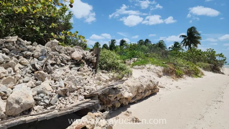 Una Joya! Céntrico Terreno de Playa! 18.55 Metros Frente al Mar por 49 Fondo en San Crisanto Yucatan