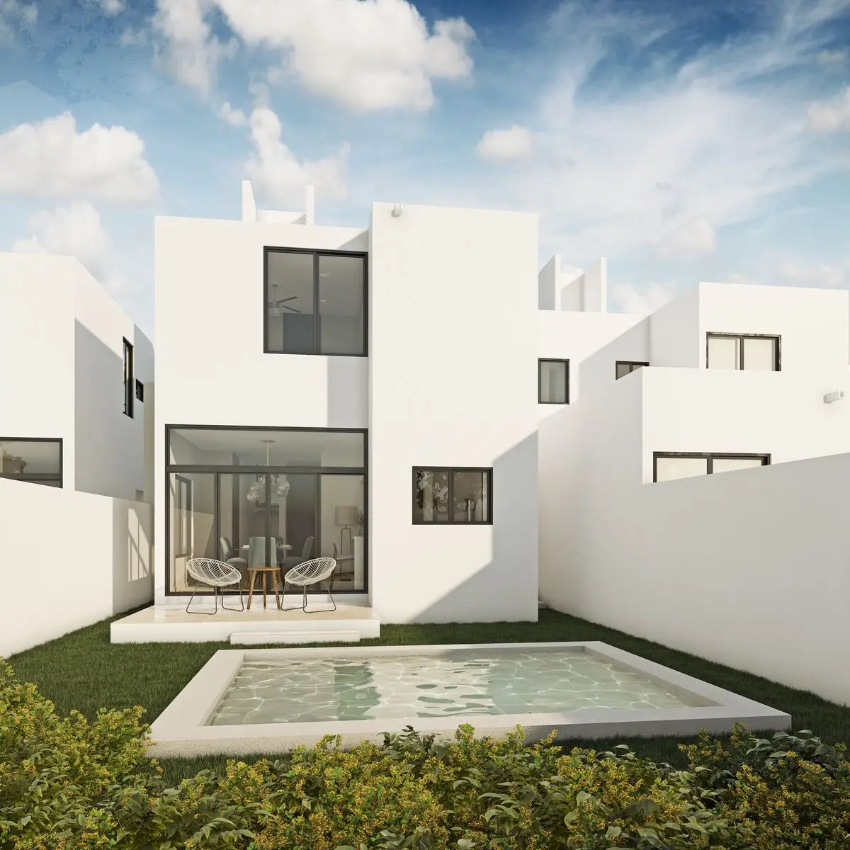Casa en venta dentro de privada con lago en Conkal al norte de Mérida