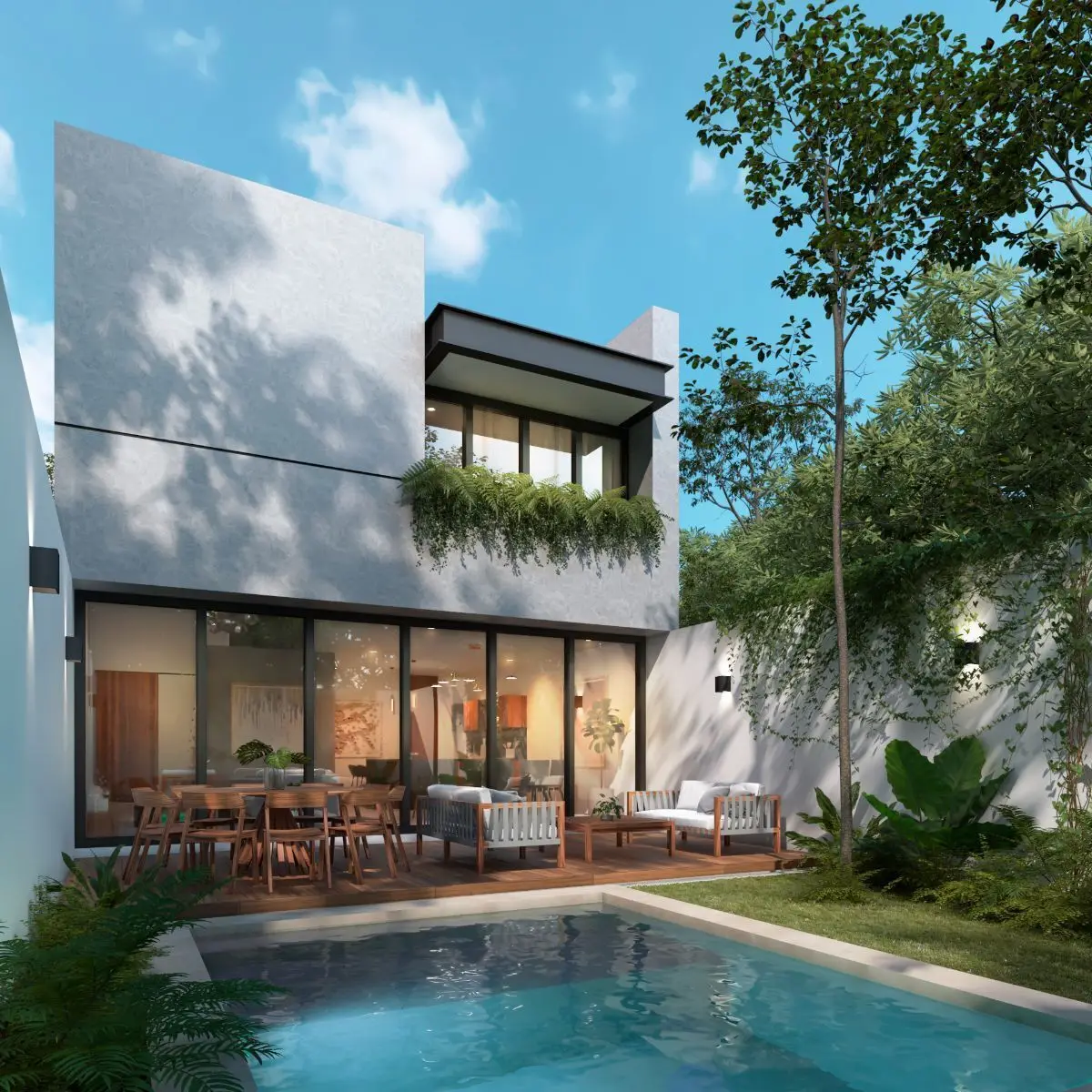 Villa moderna en ChuluVilla moderna en Cholul — foto 6