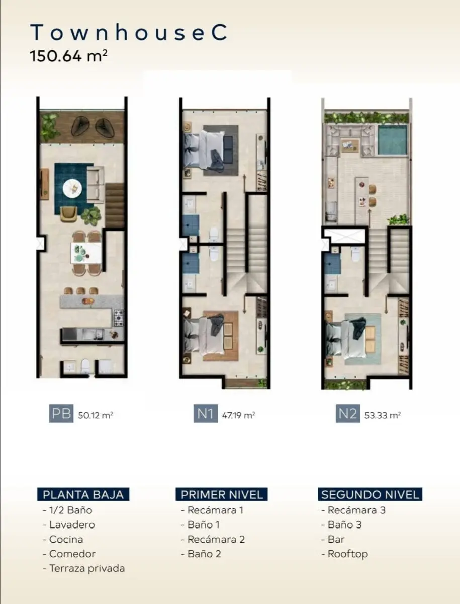 Departamento tipo Townhouse en Venta en Telchac Puerto/ a 130 mts del mar / — foto 3