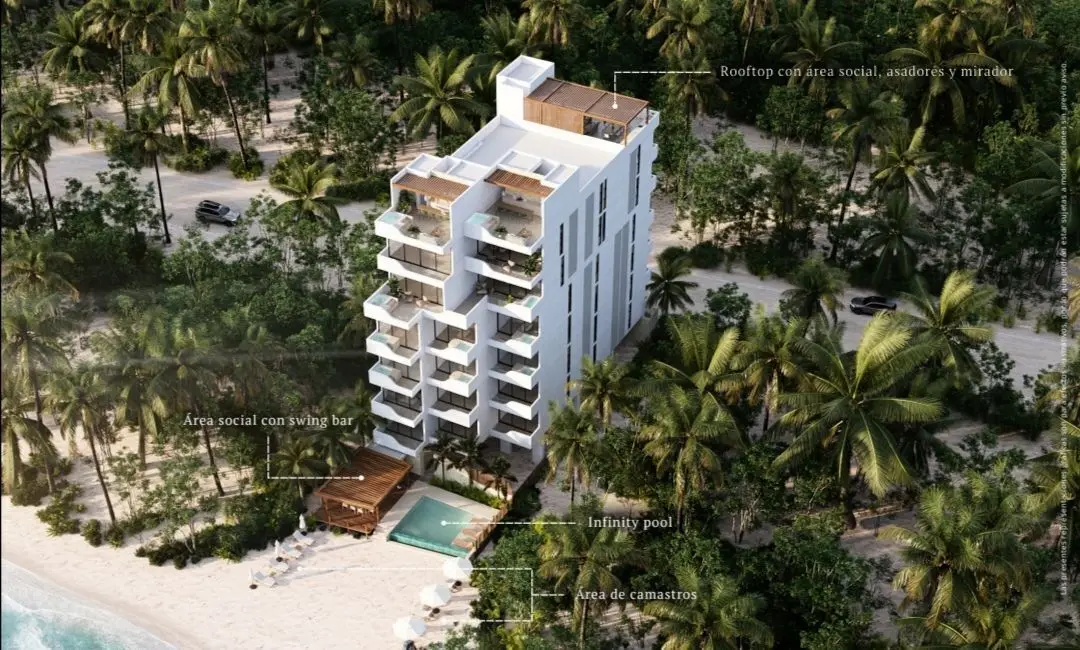Departamento en Venta Frente al Mar en Telchac Puerto Entrega Inmediata