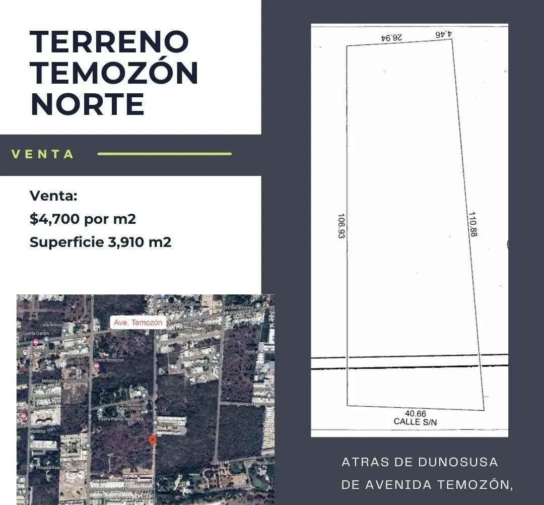 Atención desarrollador, terreno excelente en Temozón Norte — foto 2
